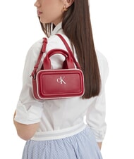 CALVIN KLEIN CONTRAST CK Geantă mini cu curea de umăr Vin de Bordeaux - Genți femei - 2