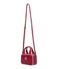 CALVIN KLEIN CONTRAST CK Geantă mini cu curea de umăr Vin de Bordeaux - Genți femei - 4