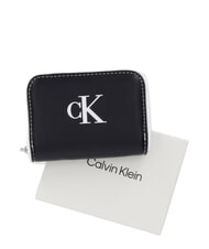 CALVIN KLEIN CONTRAST CK Portofel mic pe negru - Portofele femei - 4