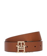 TOMMY HILFIGER TH LOGO Curea din piele cu două fețe negru/coniac - Curele - 3