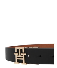 TOMMY HILFIGER TH LOGO Curea din piele cu două fețe negru/coniac - Curele - 4
