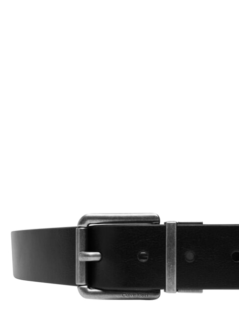 CASUAL ROLLER Curea reversibilă din piele negru/maro &icirc;nchis/antic - Curele