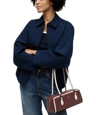 TOMMY HILFIGER TH GRACE Geantă de umăr catifea maro - Genți femei - 2