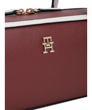 TOMMY HILFIGER TH GRACE Geantă de umăr catifea maro - Genți femei - 5