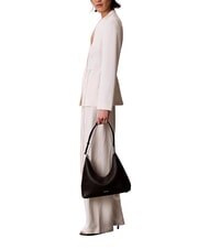 CALVIN KLEIN EMBLEM HW Geantă de umăr pe negru - Genți femei - 2