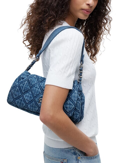 TH FEMININE Geantă de umăr din denim blugi - Genți femei