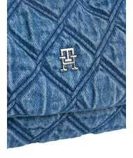 TOMMY HILFIGER TH FEMININE Geantă de umăr din denim blugi - Genți femei - 5