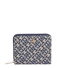 TOMMY HILFIGER TH ICON Portofel mic cu fermoar mono albastru - Portofele femei - 4