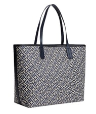 TOMMY HILFIGER TH ICON Geantă de cumpărături de umăr mono albastru - Genți femei - 3