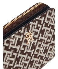 TOMMY HILFIGER TH ICON Portofel mic cu fermoar neutru mono - Portofele femei - 4
