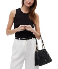 TOMMY HILFIGER TH FEMININE Geantă de umăr matlasată negru - Genți femei - 2