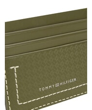 TOMMY HILFIGER TH MICRO FLAG Portcard plat din piele lemn de măslin - Portofele bărbați - 3