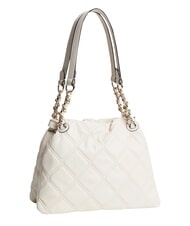 TOMMY HILFIGER TH FEMININE Geantă de umăr matlasată cremă moale - Genți femei - 3