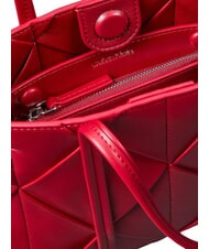 CALVIN KLEIN WOVEN Geantă de m&acirc;nă cu curea de umăr Vin de Bordeaux - Genți femei - 3
