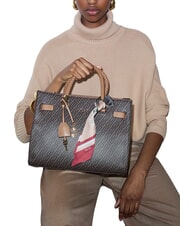 LIUJO MANHATTAN Geantă de m&acirc;nă tip shopper, cu curea de umăr piele de căprioară - Genți femei - 2