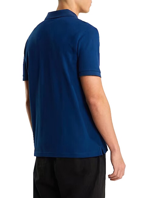 ESSENTIAL Tricou polo cu m&acirc;necă scurtă albastru de vară - maiou Polo