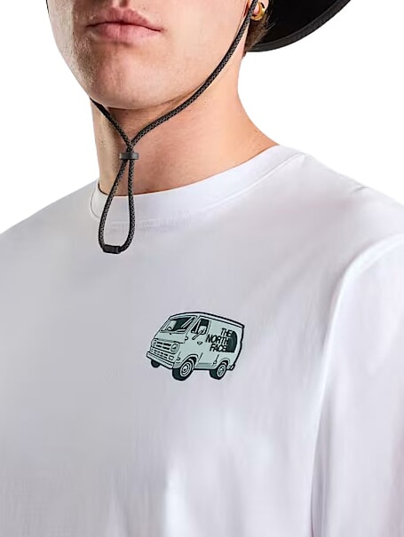 VAN LIFE Tricou cu m&acirc;necă scurtă, 100% bumbac tnf alb - tricou