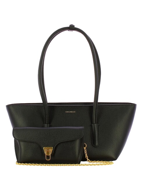 DOUBLE BEAT Geantă de cumpărături cu clutch negru - Genți femei