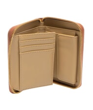 LOVE MOSCHINO EMBOSSED Portofel mic cu fermoar castan - Portofele femei - 4