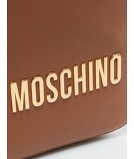 LOVE MOSCHINO BOLD LOVE Rucsac cu logo &icirc;n relief castan - Genți femei - 3
