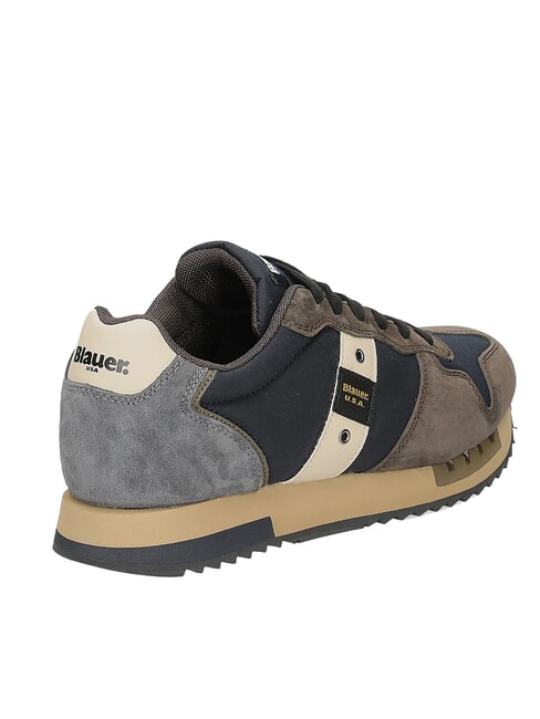 QUEENS  Adidași pentru bărbați bleumarin/maro - Pantofi bărbați