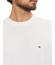 TOMMY HILFIGER TH Hanorac cu guler rotund din bumbac alb - hanorace - 3