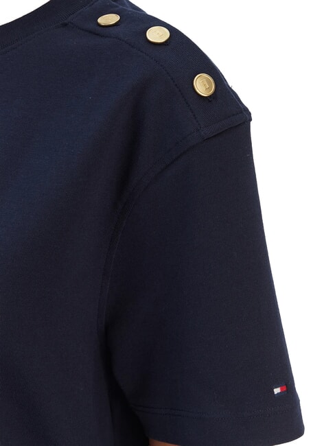 TJ Signature Tricou din bumbac noapte &icirc;ntunecată bleumarin - tricou