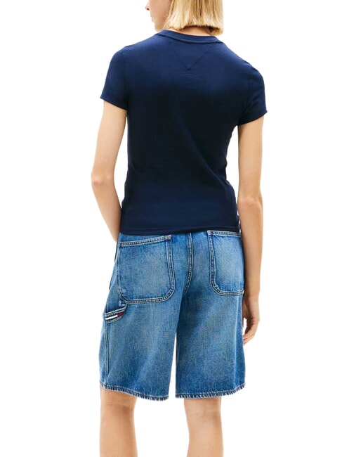 TJ FLAG Tricou din bumbac noapte &icirc;ntunecată bleumarin - tricou