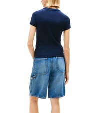 TOMMY HILFIGER TJ FLAG Tricou din bumbac noapte &icirc;ntunecată bleumarin - tricou - 2