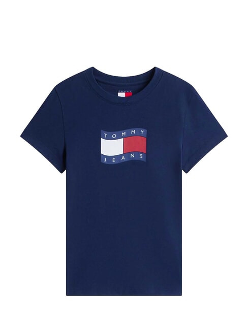 TJ FLAG Tricou din bumbac noapte &icirc;ntunecată bleumarin - tricou