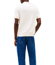TOMMY HILFIGER TH Tricou polo cu m&acirc;necă scurtă petală de fildeș - maiou Polo - 2