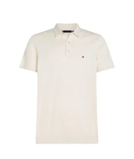 TOMMY HILFIGER TH Tricou polo cu m&acirc;necă scurtă petală de fildeș - maiou Polo - 3