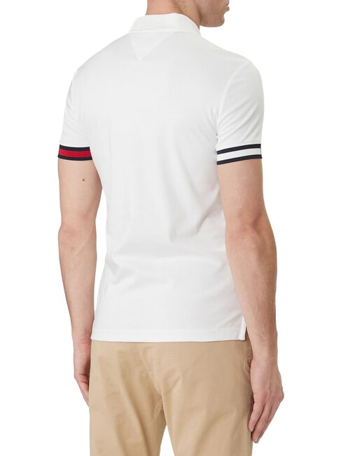 TH Tricou polo din bumbac alb - maiou Polo