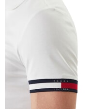 TOMMY HILFIGER TH Tricou polo din bumbac alb - maiou Polo - 3