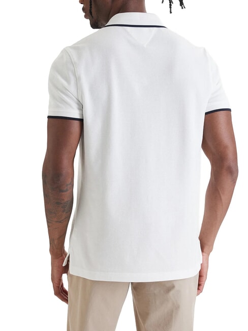 TH Tricou polo din bumbac regenerat alb - maiou Polo