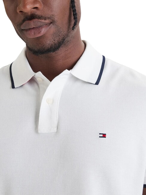 TH Tricou polo din bumbac regenerat alb - maiou Polo