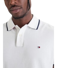 TOMMY HILFIGER TH Tricou polo din bumbac regenerat alb - maiou Polo - 3
