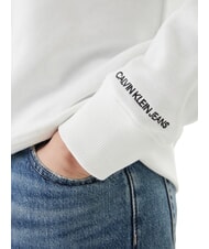CALVIN KLEIN CKJ Hanorac cu guler rotund alb strălucitor - hanorace - 4