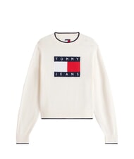TOMMY HILFIGER TJ Pulover de bumbac alb antic - Pulovere pentru femei - 3