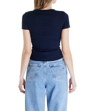 TOMMY HILFIGER TH JEANS Tricou cu m&acirc;necă scurtă și nervuri - tricou