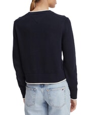 TOMMY HILFIGER TJ Pulover de bumbac noapte &icirc;ntunecată bleumarin - Pulovere pentru femei - 2