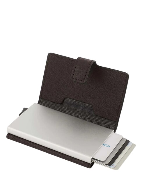 BLACK SQUARE Suport card din piele MORO - Portofele bărbați
