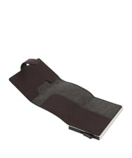 PIQUADRO BLACK SQUARE Suport card din piele MORO - Portofele bărbați - 3