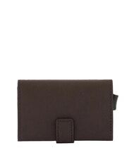 PIQUADRO BLACK SQUARE Suport card din piele MORO - Portofele bărbați - 4