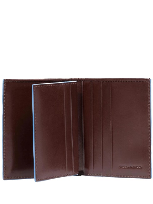 BLUE SQUARE Portcard din piele cu clapă MAHOGANY - Portofele bărbați