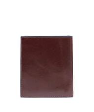 PIQUADRO BLUE SQUARE Portcard din piele cu clapă MAHOGANY - Portofele bărbați - 4