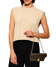 COCCINELLE DOUBLE BEAT Geantă de cumpărături cu clutch noroi - Genți femei - 3