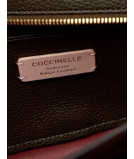 COCCINELLE DOUBLE BEAT Geantă de cumpărături cu clutch noroi - Genți femei - 6