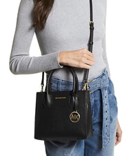 MICHAEL KORS MERCER Geantă de m&acirc;nă cu curea de umăr, din piele negru - Genți femei - 2