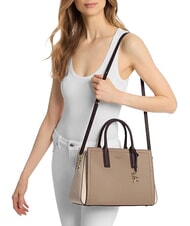 MICHAEL KORS LAILA Geantă de m&acirc;nă cu curea de umăr, din piele - Genți femei